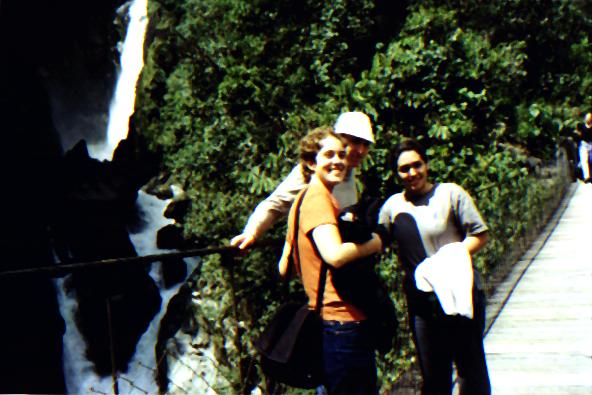 Jane and friends near Banos before volcanic action.